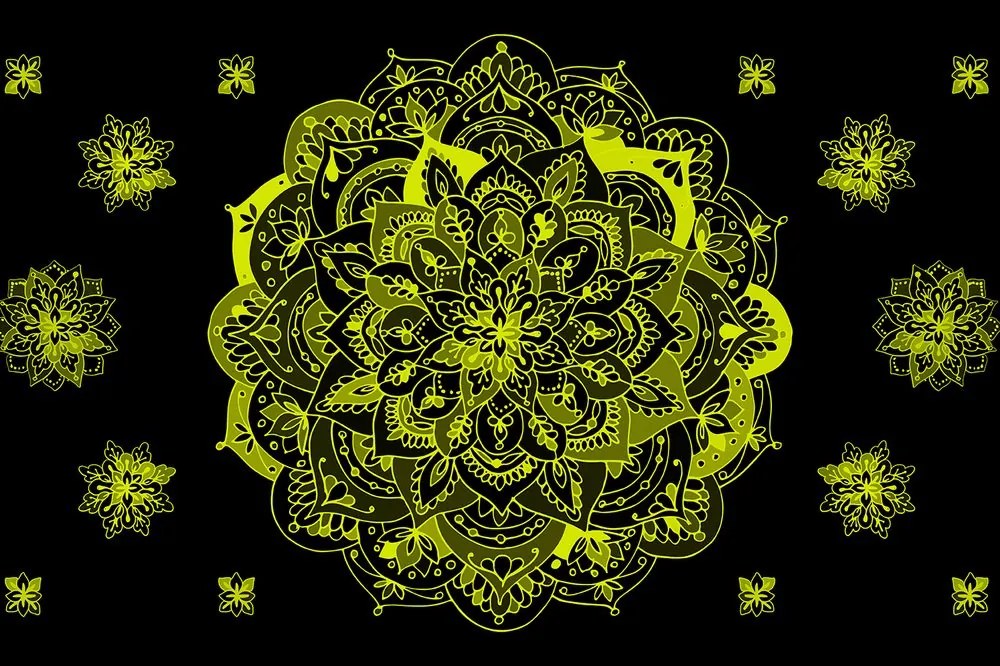 Carta da parati – Mandala giallo