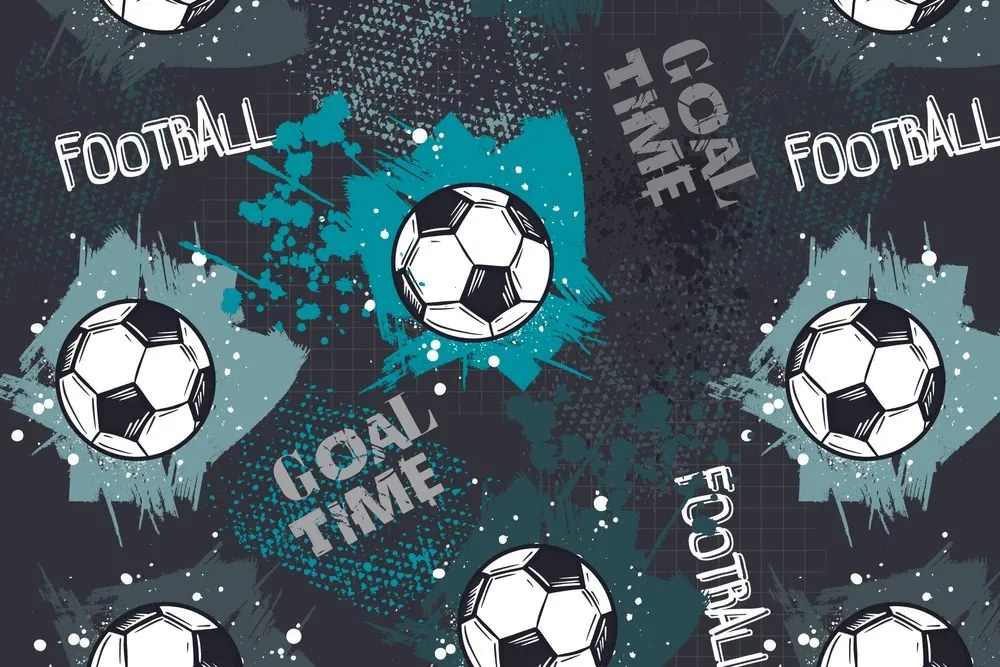 Carta da parati – Pallone da Calcio in Turchese
