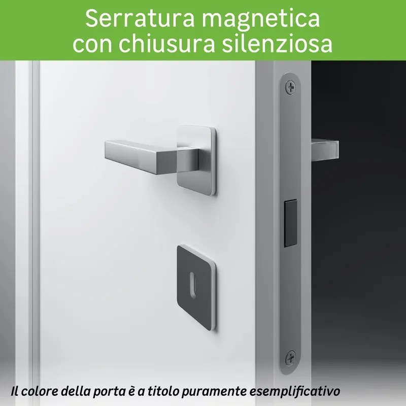 Porta doppia anta battente Nakano grigio L 140 x H 210 cm sinistra