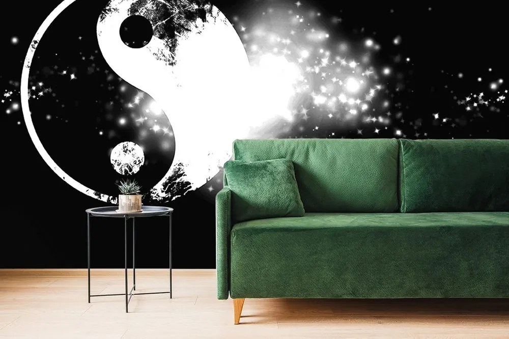 Carta da parati – Simbolo Yin e Yang in bianco e nero