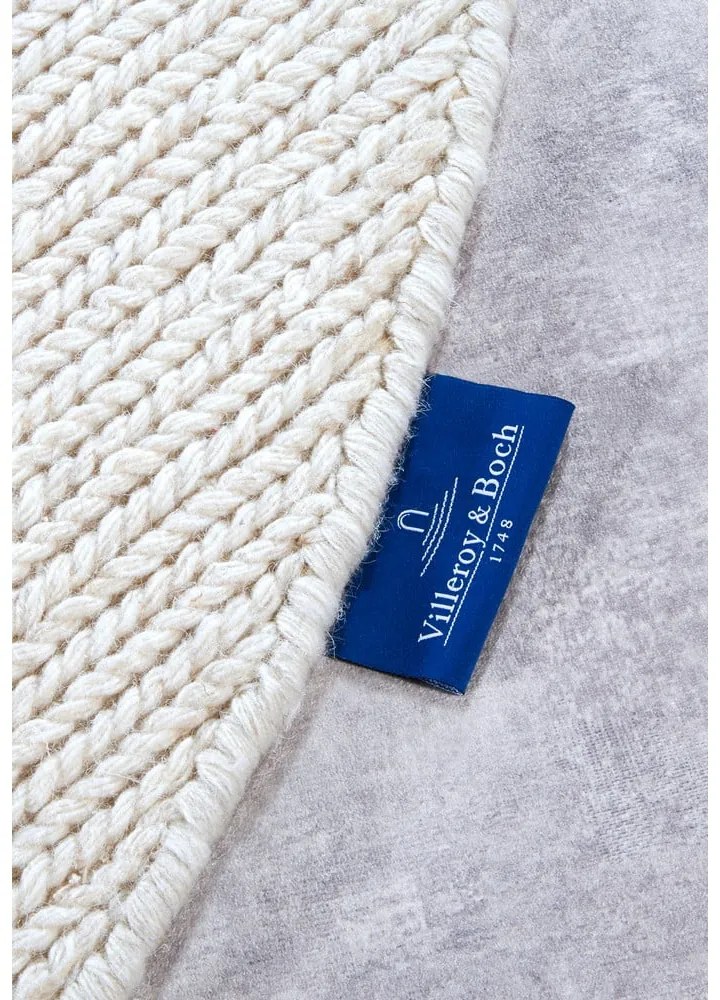Tappeto rotondo bianco in lana tessuto a mano ø 200 cm Francois – Villeroy&amp;Boch