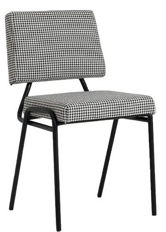 Sedia da pranzo bianca e nera Simple - CustomForm