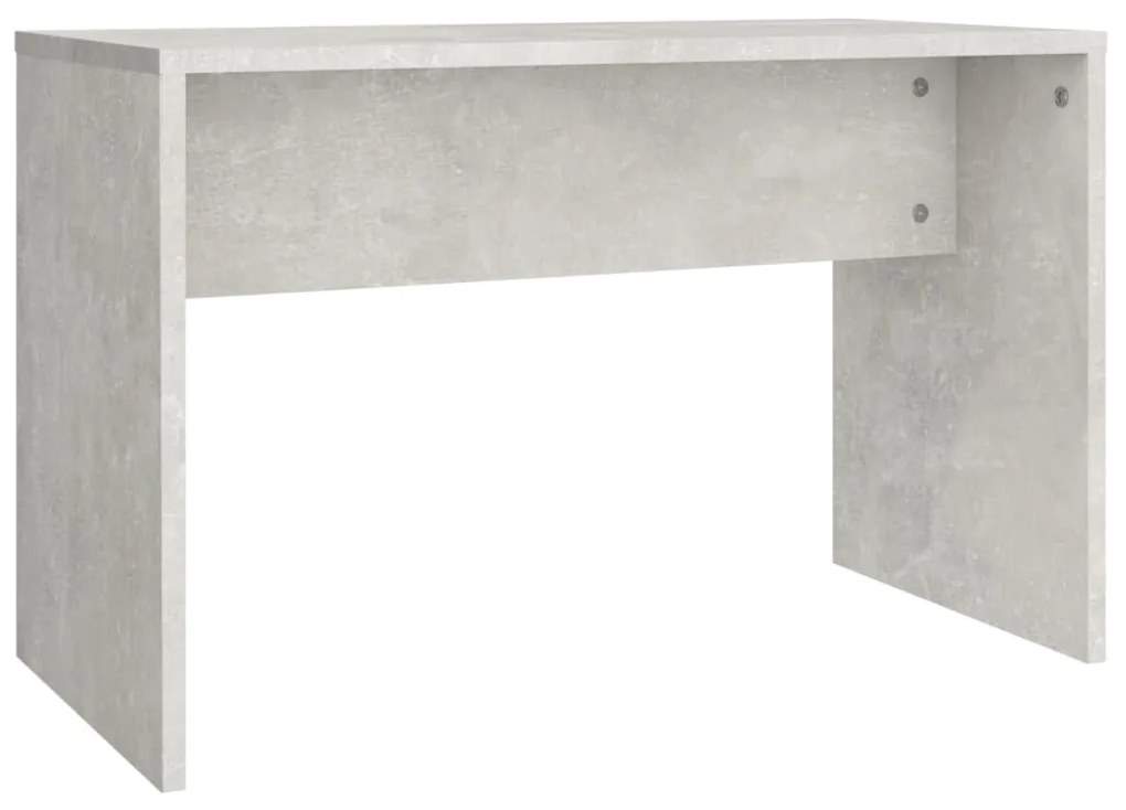 Sgabello toeletta grigio cemento 70x35x45 cm legno multistrato