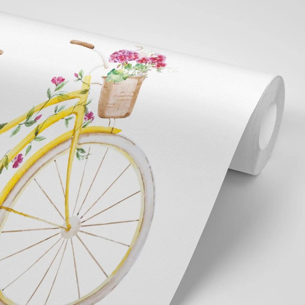 Carta da parati – Illustrazione di bicicletta retrò