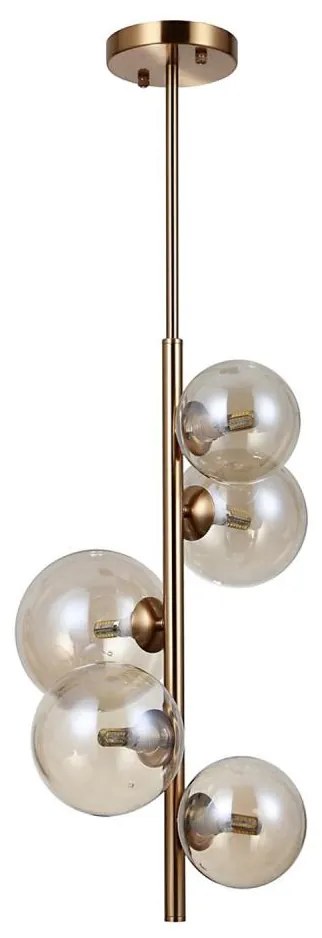 ITALUX PND-406007-V5-HBR - Lampadario CANELLO 5xG9/5W/230V ottone