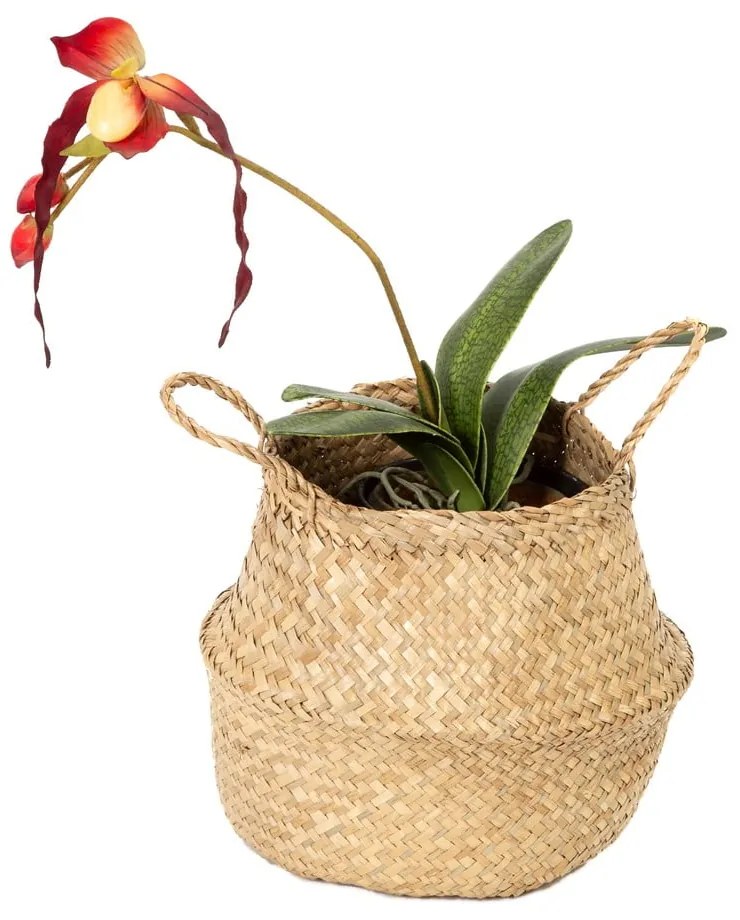 Cesto portaoggetti in seagrass chiaro , ⌀ 27 cm - Compactor