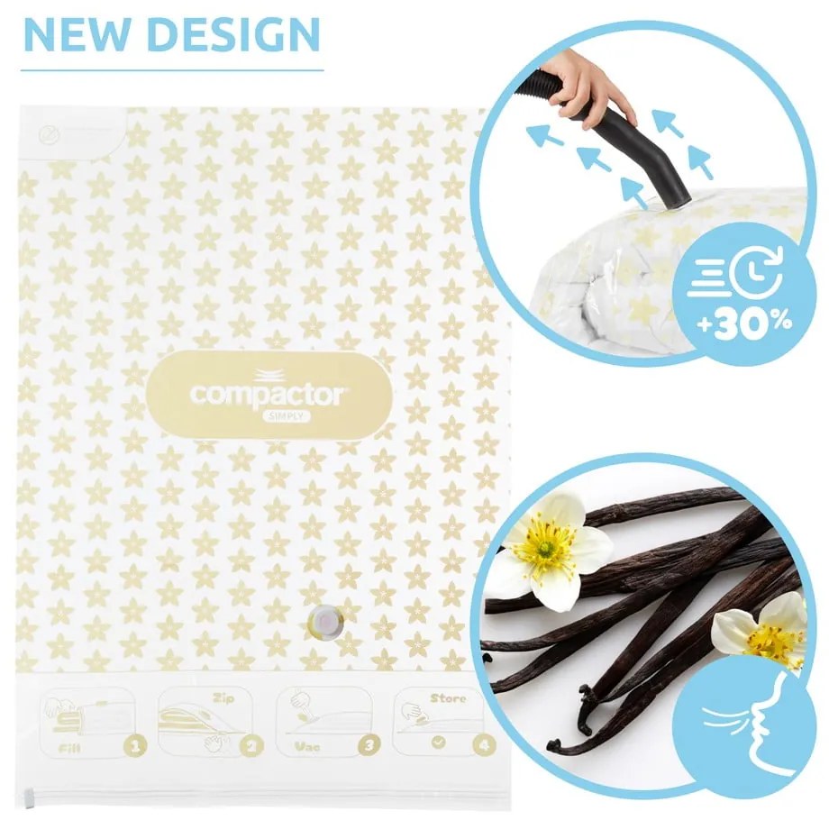 Set di sacchetti sottovuoto 5 pz Compress Vanilla - Compactor