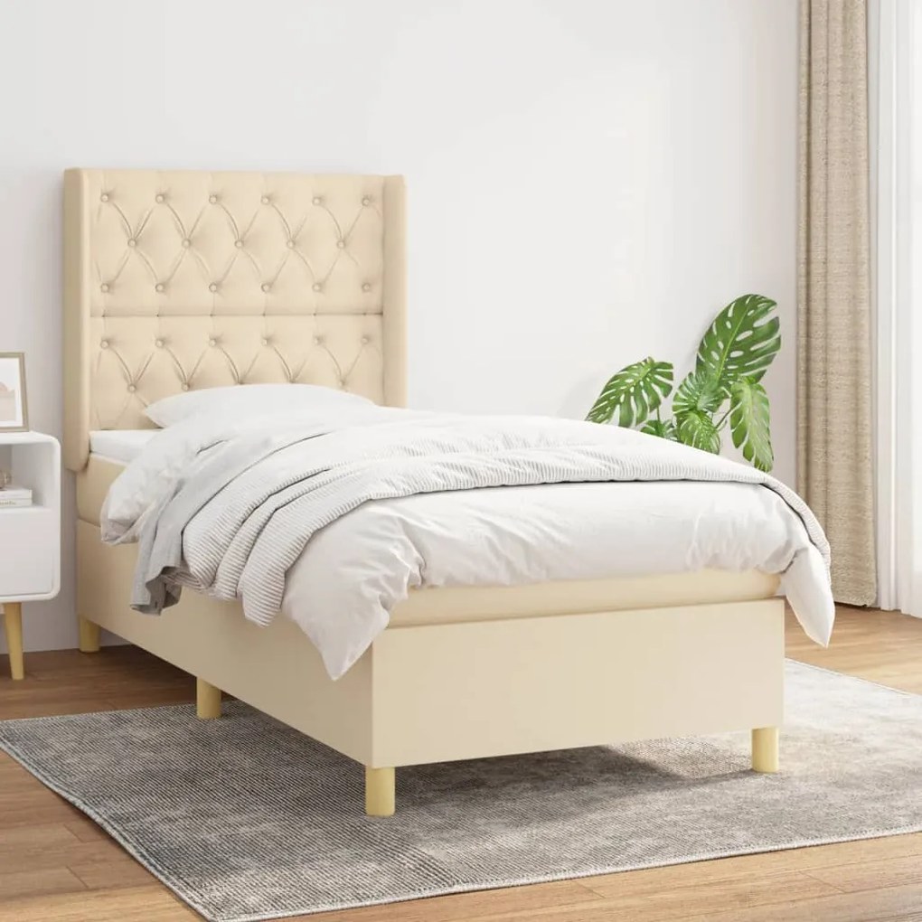 Giroletto A Molle Con Materasso Crema 80x200 Cm İntessuto /