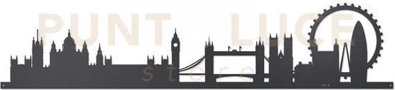 Pannello decorativo london skyline 100 nero