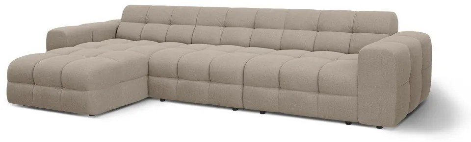 Divano angolare marrone (con penisola a sinistra/con chaise lounge) Kendal – Micadoni