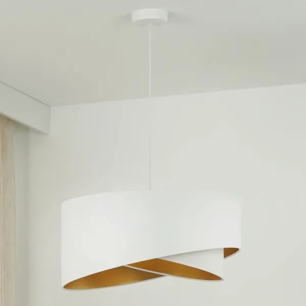Brilagi - Lampadario LED a sospensione con filo LYRA 1xE27/15W/230V bianco/oro