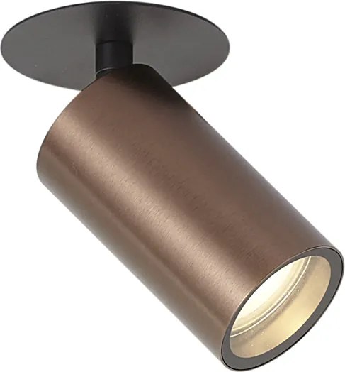 Faretto da incasso moderno bronzo scuro GU10 50mm IP44 - Chels