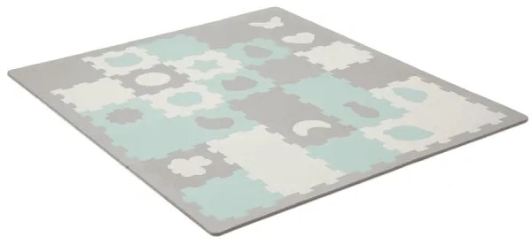 KINDERKRAFT select - Puzzle in schiuma LUNO 30 pezzi grigio/menta