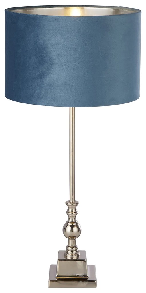 Lampada Da Scrivania Contemporanea Whitby Metallo Cromo Tessuto Cromo 1 Luce E27