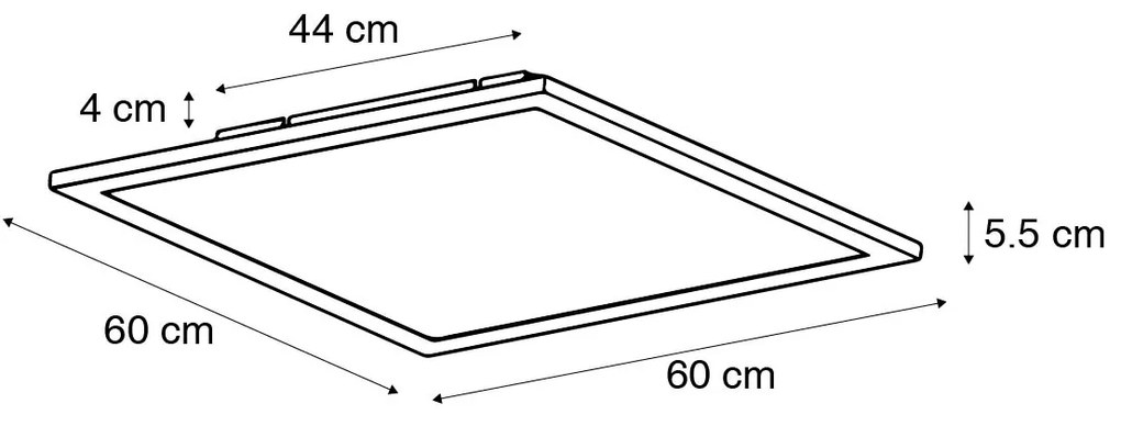 Plafoniera bianca con LED e dimmer con telecomando - Liv