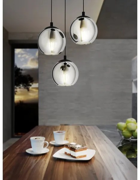 Eglo 98653 - Lampadario a sospensione con filo ARISCANI 3xE27/40W/230V