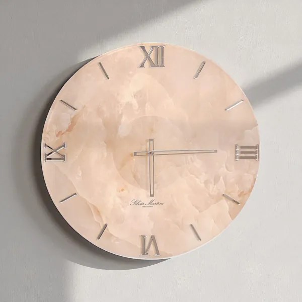 Orologio in vetro temperato da parete moderno D60 - rosa antico CARAH