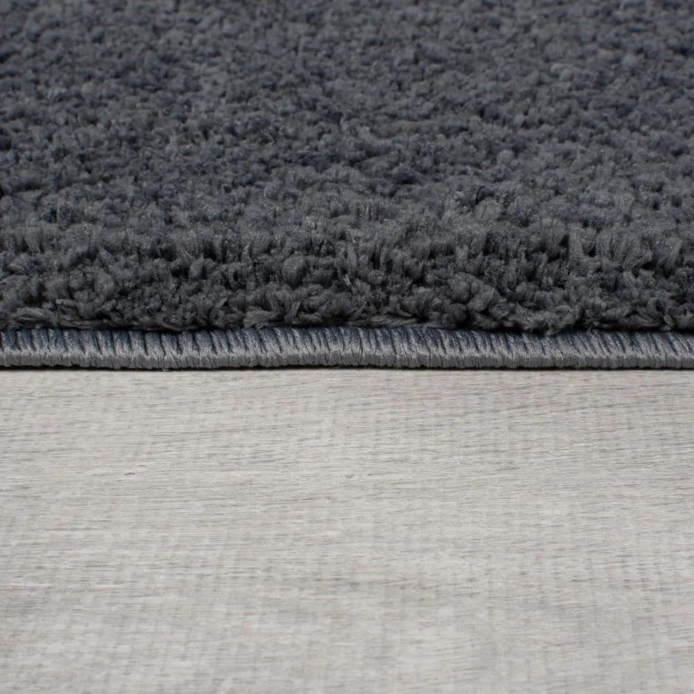 Tappeto lavabile grigio scuro in fibre riciclate 200x290 cm Fluffy - Flair Rugs
