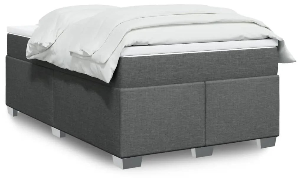 Giroletto A Molle Con Materasso Grigio Scuro 120x200 Cm Tessuto /
