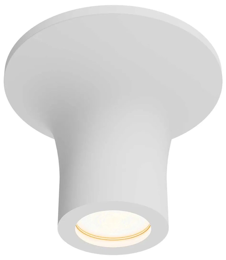 Plafoniera LED GU10 e GU5.3 in Gesso Pitturabile Rotonda Ø167x130mm