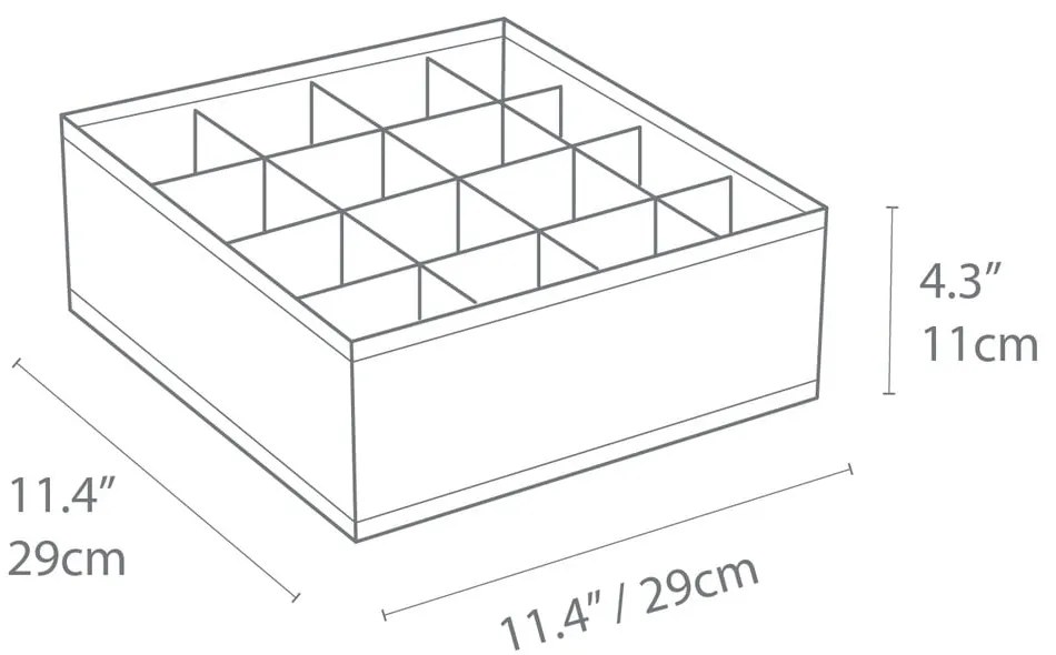 Organizzatore per cassetti beige con 16 scomparti Cassetto - Bigso Box of Sweden