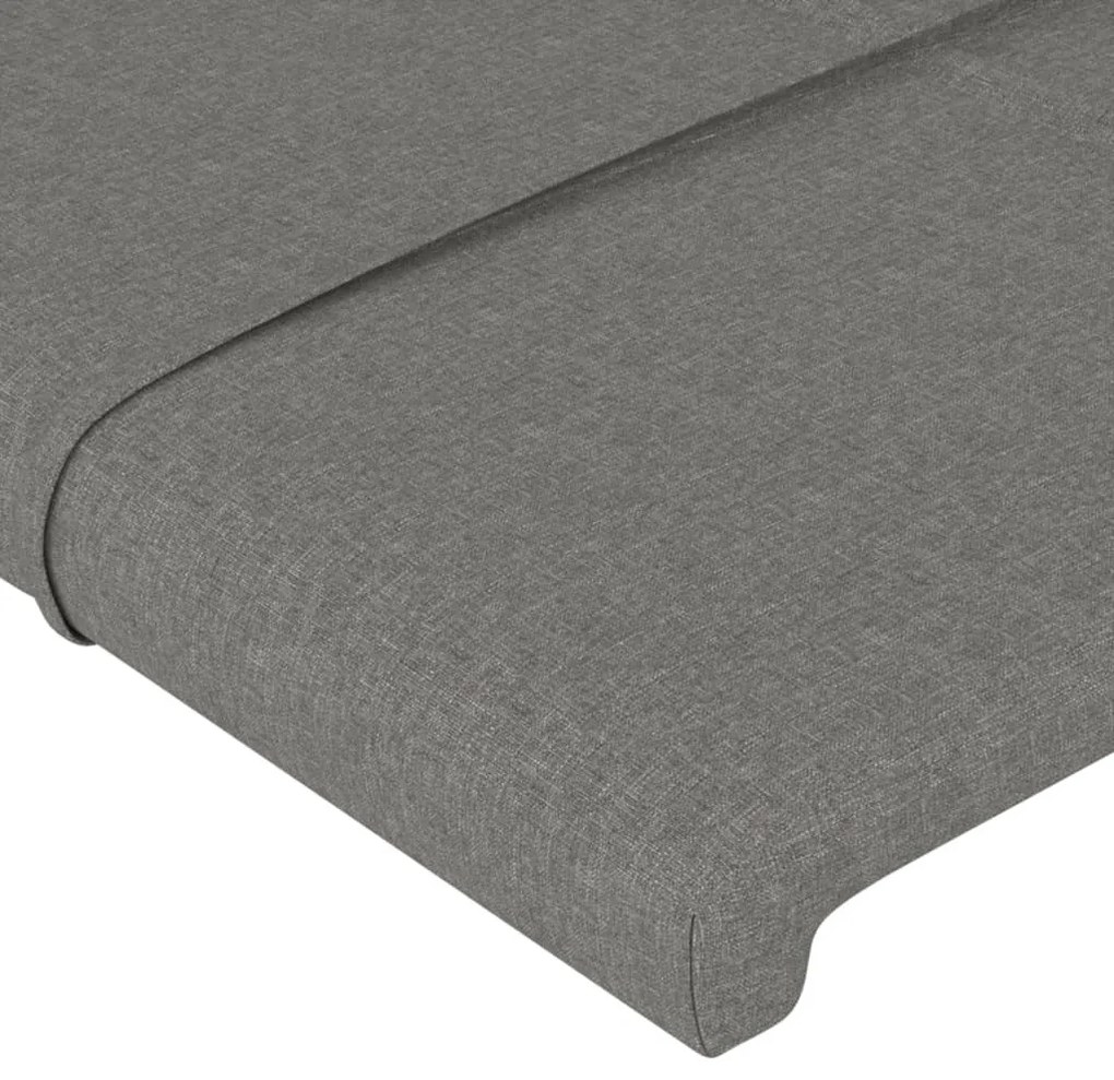 Testiera 4 pz grigio scuro 80x5x78/88 cm in tessuto
