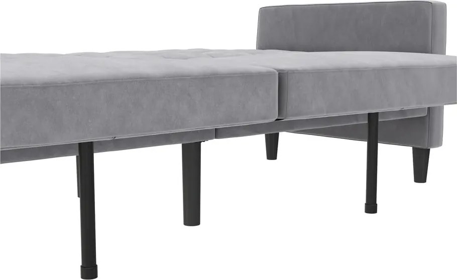 Divano grigio chiaro in velluto 207 cm Presley - Støraa