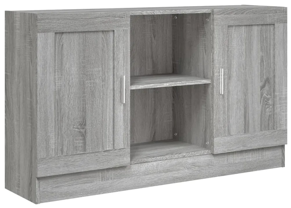 Credenza grigio sonoma 120x30,5x70 cm in legno multistrato