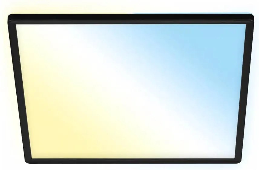 Briloner 7060-015 - Pannello LED dimmerabile SLIM 22W/230V 42x42 cm nero Wi-Fi Tuya + telecomando