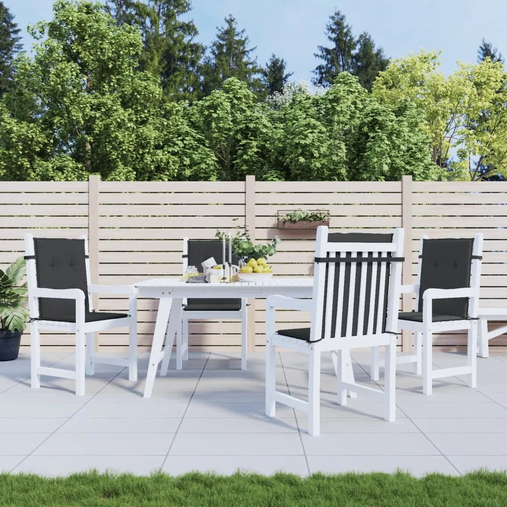 Cuscini Per Sedia 4 Pz Neri 100x50x3 Cm İn Tessuto Oxford /