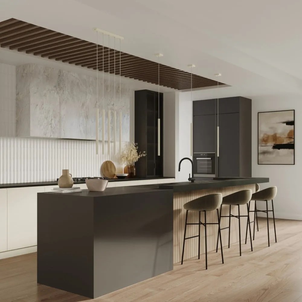 Lampadario color crema Fideus – Sollux