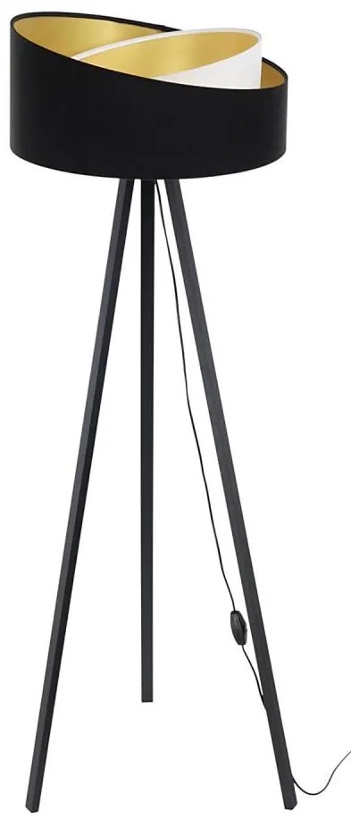 Lampada da terra GALAXY 1xE27/60W/230V nero/bianco/wenge