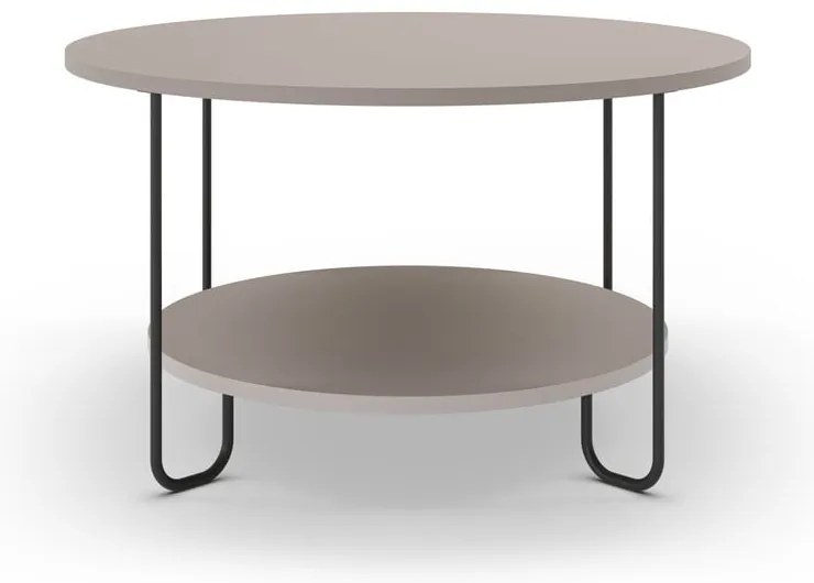 Tavolino rotondo grigio ø 80 cm Tonka - Marckeric