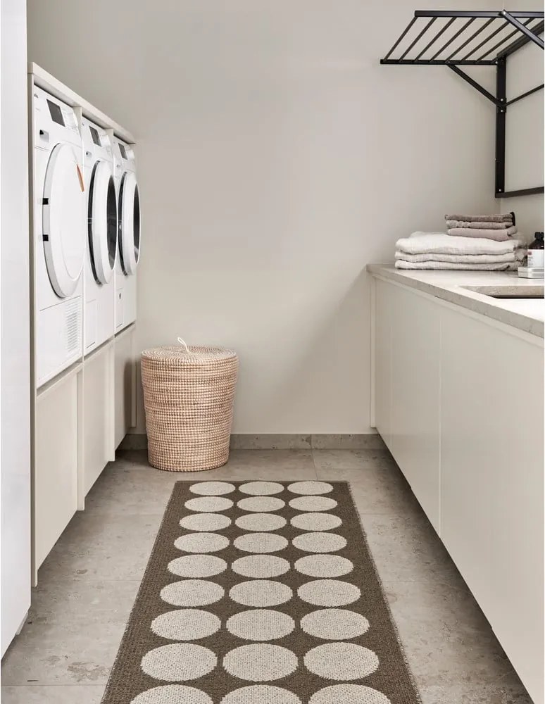 Passatoia da interno/esterno marrone/beige 70x160 cm Hugo Walnut Linen – Pappelina