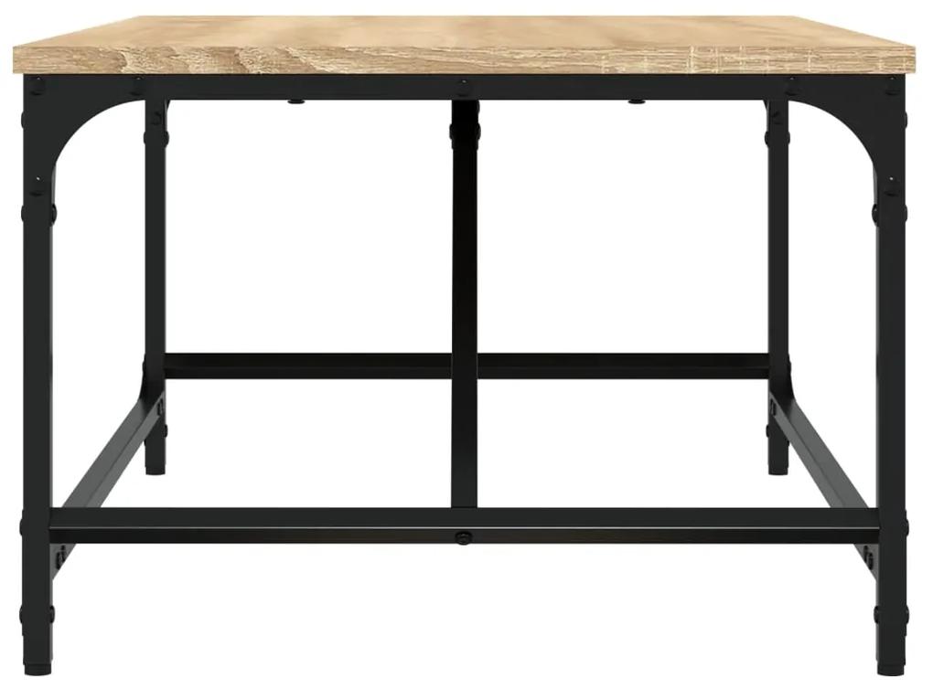 Tavolino da salotto rovere sonoma 75x50x35cm legno multistrato