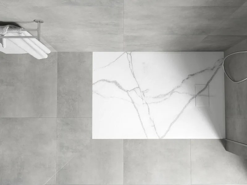 Mexen Hugo piatto doccia rettangolare SMC 100 x 80 cm, pietra bianca - 42158010