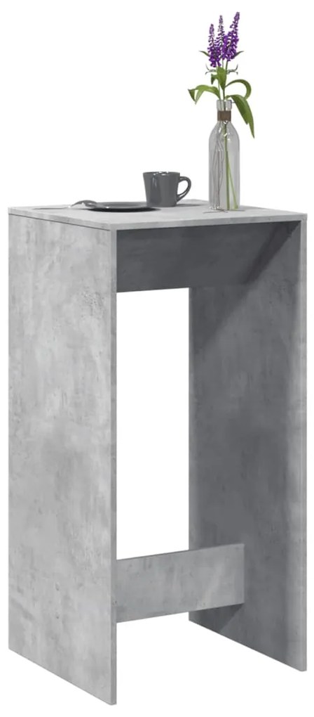 Tavolo Da Bar Grigio Cemento 51x50x103,5cm İn Legno Multistrato /