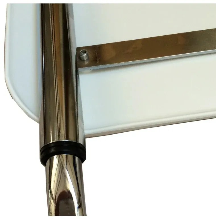 Sedile per vasca bianco con piano regolabile in polipropilene portata 120 kg