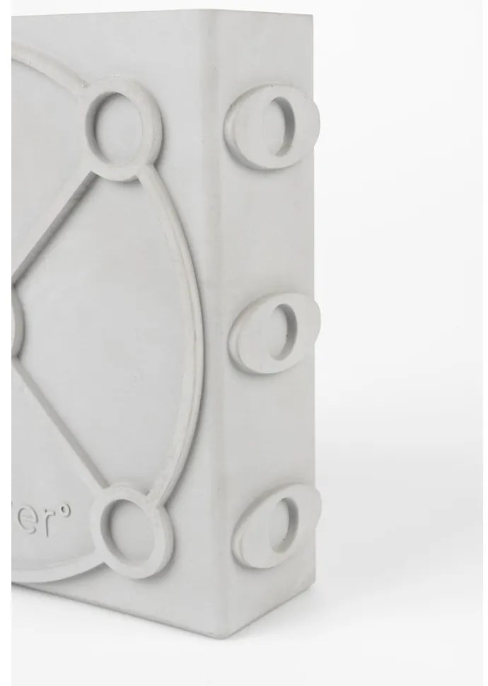 Vaso in cemento grigio chiaro Graphic - Zuiver