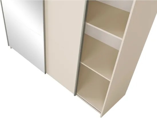 Armadio 150x207h Cm 2 Ante Scorrevoli Con Specchio Arsola Crema