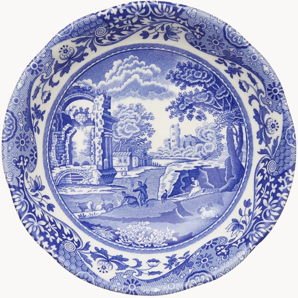 Set di 4 ciotole per cereali Blue Italian