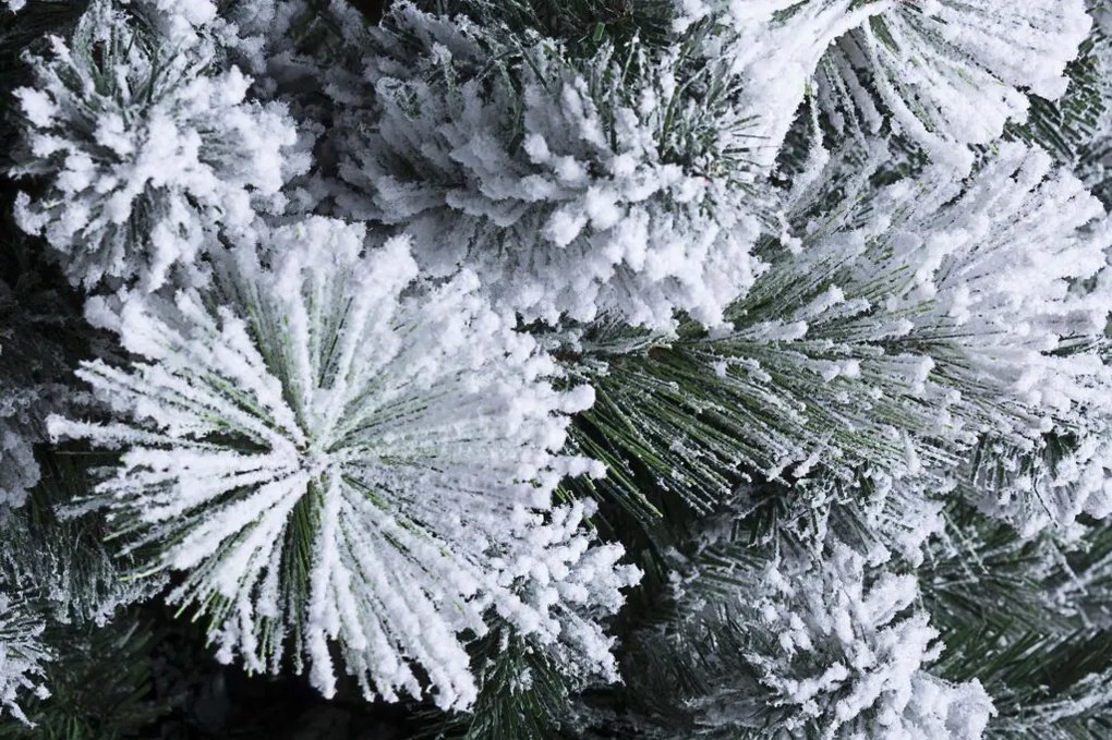 Albero di Natale innevato slim PRAGA 210 cm