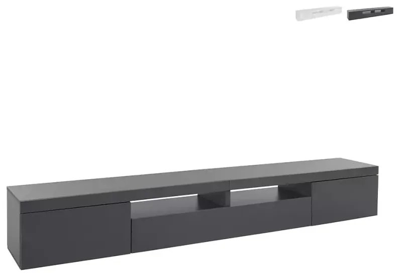 Mobile Porta TV Moderno Essential 240x40x35 cm - Antracite Opaco