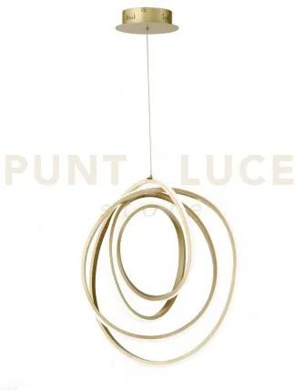 Sospensione golden led 3000k 2190lm 50w d.50cm colore oro dimmerabile