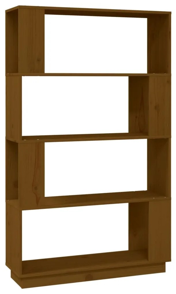 Libreria/divisorio miele 80x25x132 cm legno massello