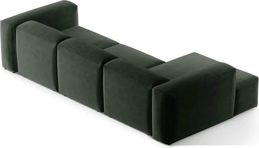Divano angolare verde (con penisola a sinistra/con chaise lounge) Bergamo – Cosmopolitan Design