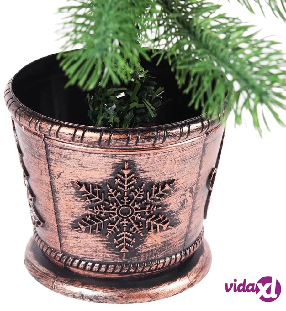 vidaXL Albero di Natale Preilluminato con Palline Verde 90 cm