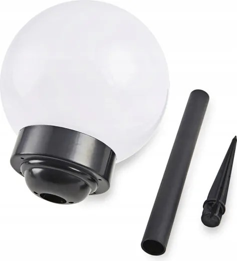 Lampada solare a LED, 1,2 V, 6500 K, 200 mAh, Ø 15 cm, IP44, bianco/nero