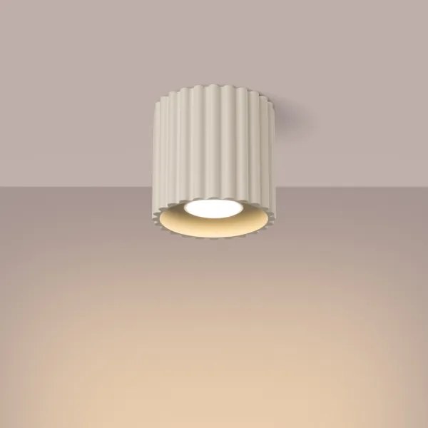 Sollux SL.1789 - Faretto AURA 1xGU10/10W/230V 10 cm colore crema