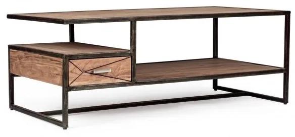 Tavolino 1 cassetto Egon in legno nobilitato 120x60x45h cm